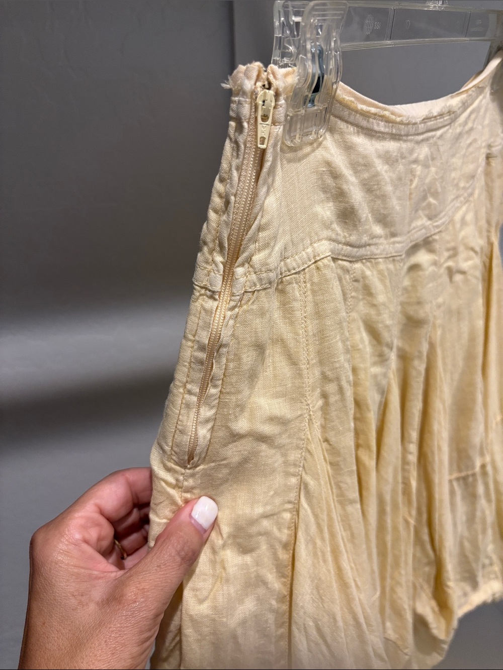 Anthropologie Linen Ruffled skirt - Picture 4 of 7